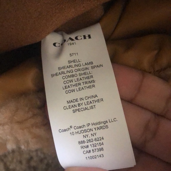 Coach Shearling bomber reversible jacket brand new! - Picture 5 of 5